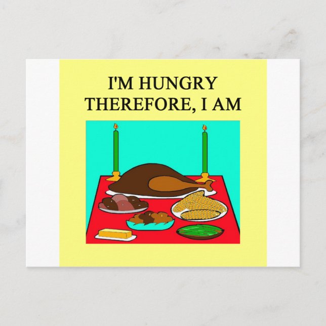 dinner time philosophy postcard (Front)