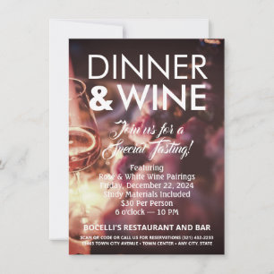 Dinner & Wine Tasting Custom Flyer Invitation