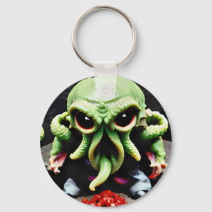 Dinner with Cthulhu Keychain