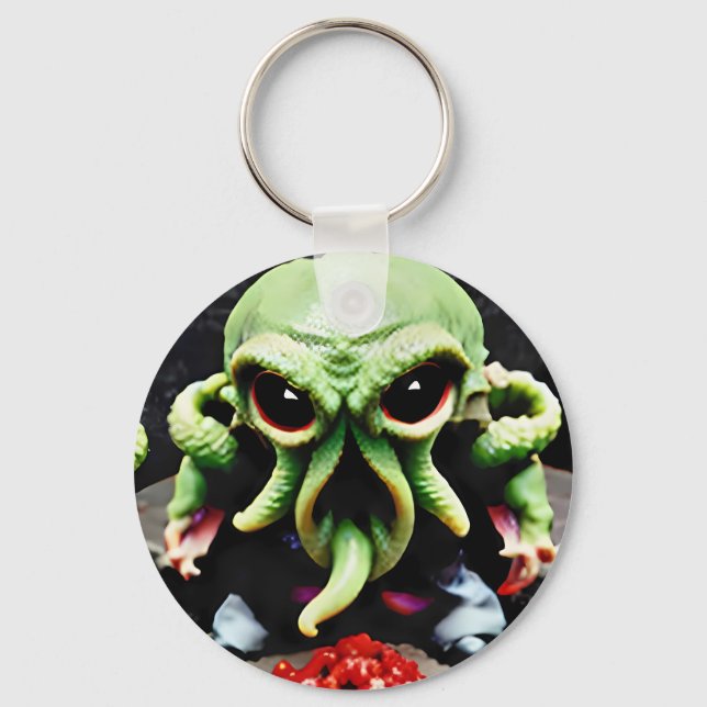 Dinner with Cthulhu Keychain (Front)