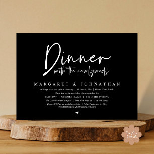 Dinner with the Newlyweds, Wedding Elopement Party Invitation
