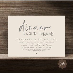 Dinner with the Newlyweds, Wedding Elopement Party Invitation
