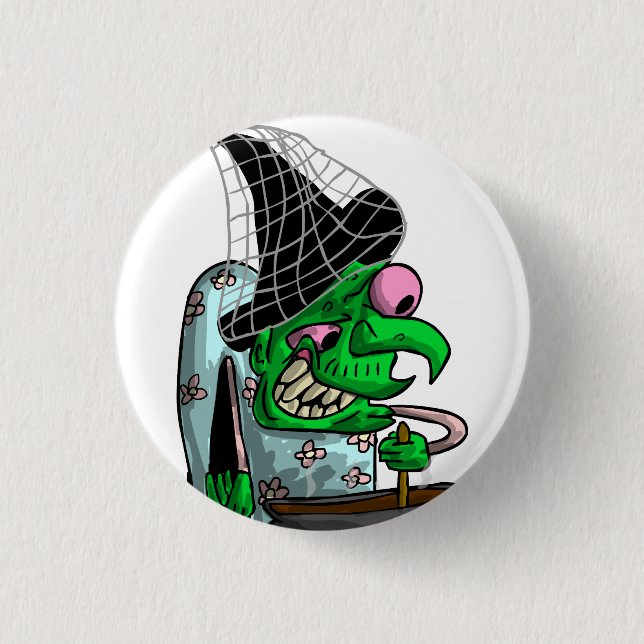 Dinnerlady Witch 1 Inch Round Button (Front)