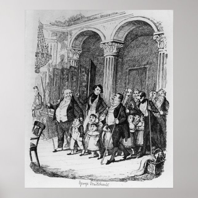 Dinners, illustration from 'Sketches by Boz' Poster (Front)