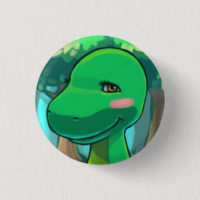 Dinnersaurus Mamasaurus 1 Inch Round Button (Front)
