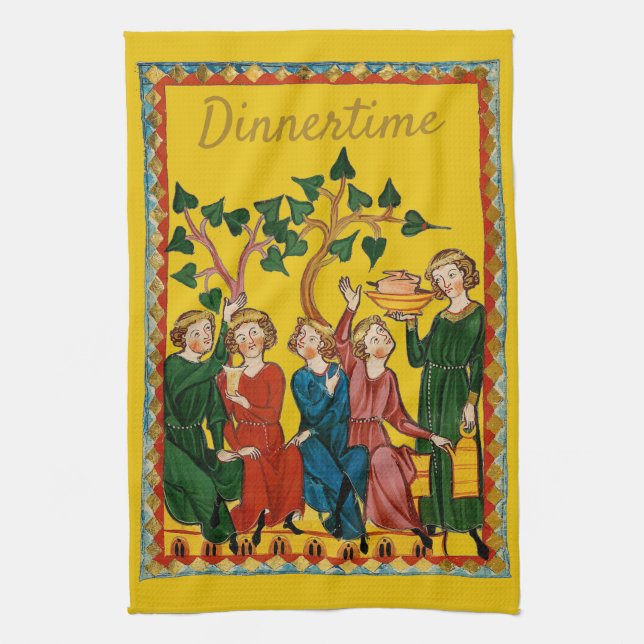 Dinnertime Kitchen Towel (Vertical)