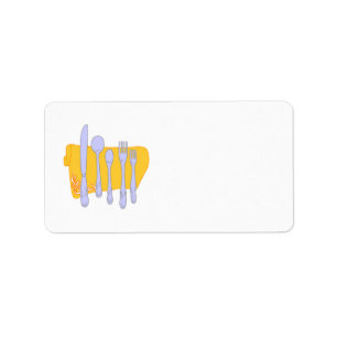 Dinnerware Cooking Design Template Label