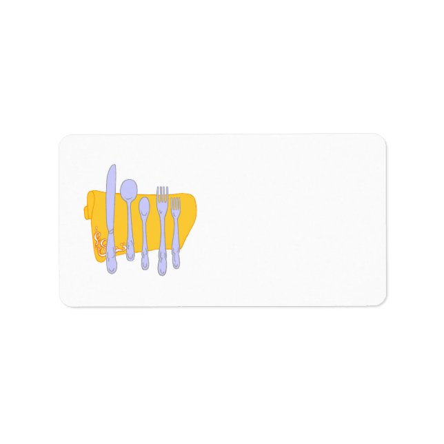 Dinnerware Cooking Design Template Label (Front)