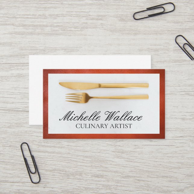 Dinnerware | Culinary Business Card (Front/Back In Situ)