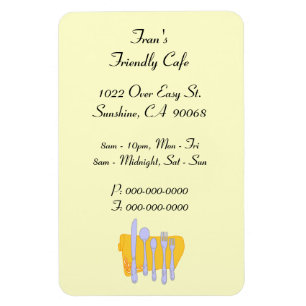 Dinnerware Restaurant Advertisement Custom Magnet