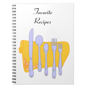 Dinnerware Silverware Design Custom Notebook
