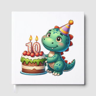 Dino 10th Birthday Guest Book