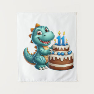 Dino 11th Birthday Tapestry