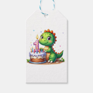 Dino 1st Birthday Gift Tags
