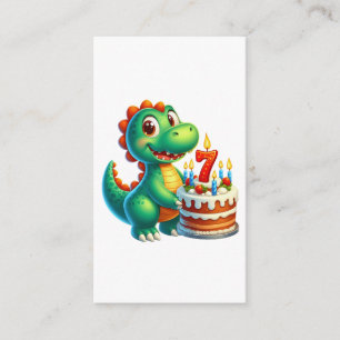 Dino 7th Birthday Enclosure Card