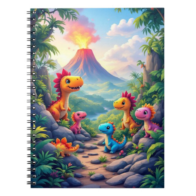 Dino Adventure Notebook - Fun & Engaging (Front)