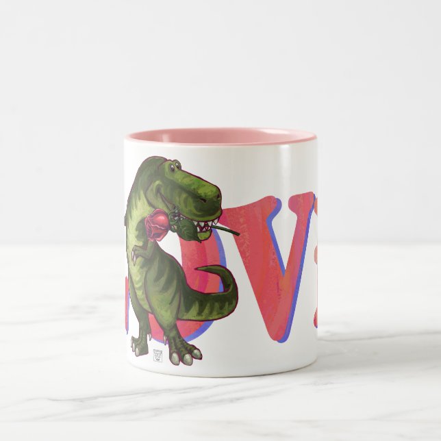 Dino avec Rose Love Mug (Centre)