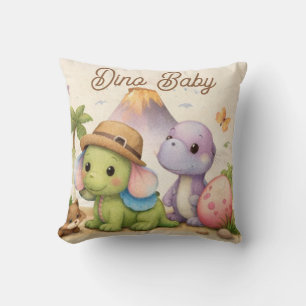 Dino Baby Pillow Cute Pastel Dinosaur Decor