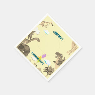 Dino Birthday Party Napkins – Kids