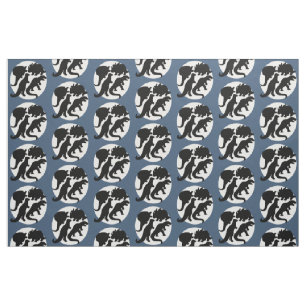 dino blue fabric