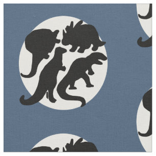 dino blue fabric