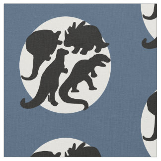 dino blue fabric