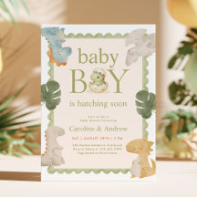 Dino Boy Baby Shower Invitation