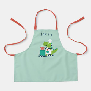 Dino Chef Apron With Name