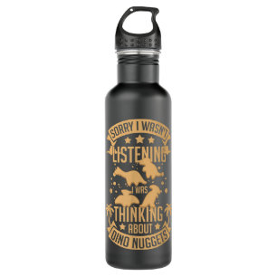 Dino Chicken Nugget Dinosaur Nugs Veggie Funny  710 Ml Water Bottle