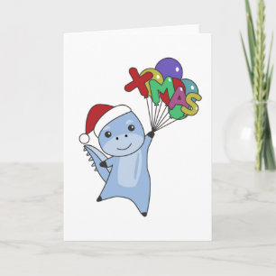 Dino Christmas Dinos Winter Animals Card