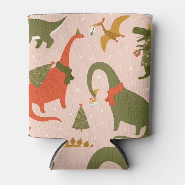 Dino Christmas Party: Tree Rex Can Cooler (Front)