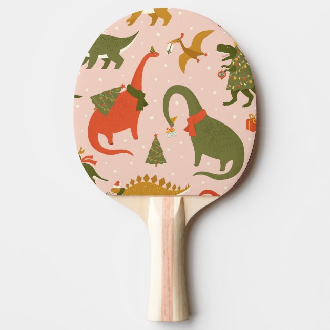 Dino Christmas Party: Tree Rex Ping Pong Paddle (Front)