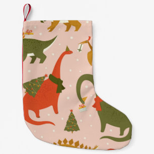 Dino Christmas Party: Tree Rex Small Christmas Stocking