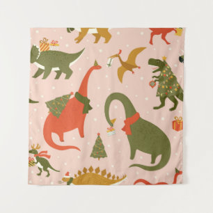 Dino Christmas Party: Tree Rex Tapestry