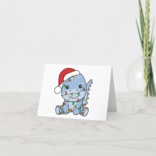 Dino Christmas Winter Animals Holiday Dinos Card