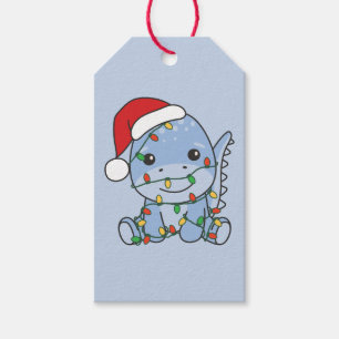 Dino Christmas Winter Animals Holiday Dinos Gift Tags