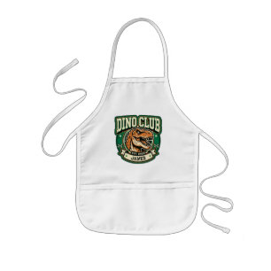 Dino Club T-Rex Vintage Emblem Personalized Kids Apron