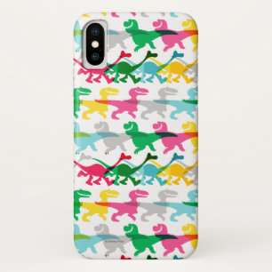 Dino Colour Pattern iPhone X Case
