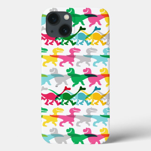 Dino Colour Pattern Case-Mate iPhone Case (Back)
