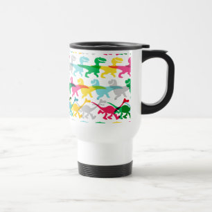 Dino Colour Pattern Travel Mug