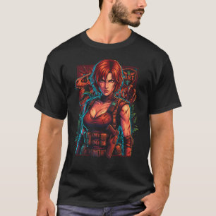 Dino Crisis Regina Tactical Outfit Red Hair Icon T-Shirt
