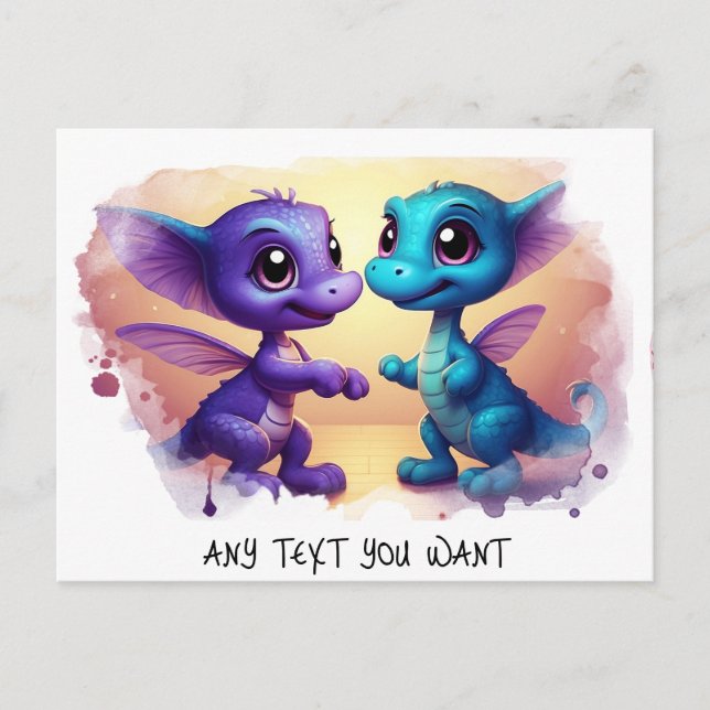 *~* Dino Dance AP48 PHOTO Invitation Dragon Carte  (Devant)