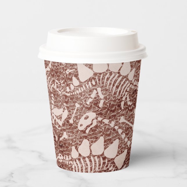 Dino Dig brown   Paper Cups (Front)