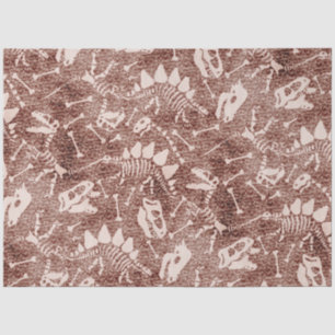 Dino Dig Dino bones brown  Tissue Paper