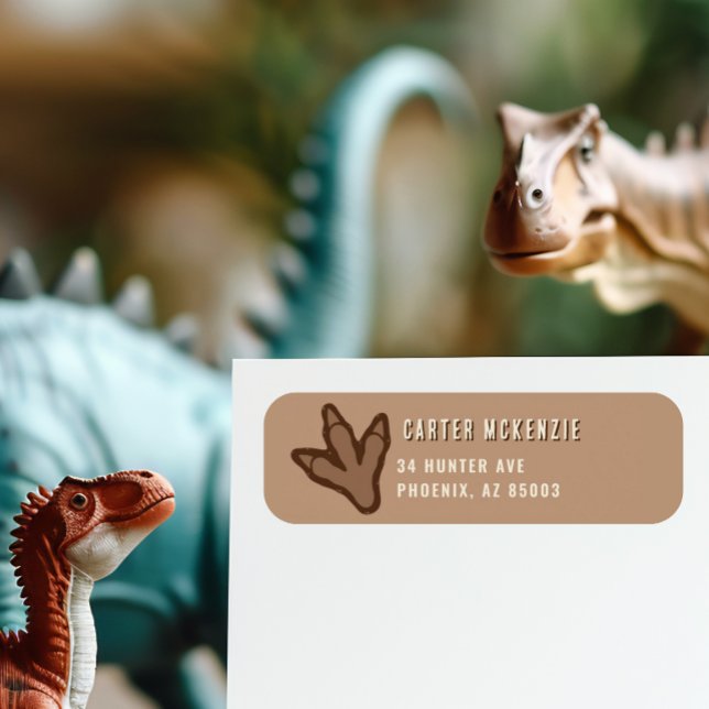 Dino Dig Dinosaur Anniversaire Adresse d'invitatio (Créateur téléchargé)