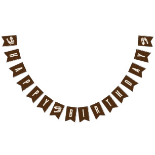 Dino Dig Dinosaur Excavation Happy Birthday Bunting Flags