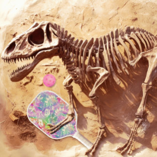 Dino Dig rainbow   Pickleball Paddle