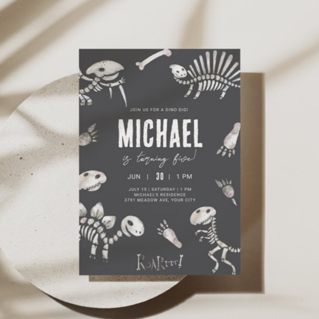 Dino Dig Theme Birthday  Invitation (Creator Uploaded)