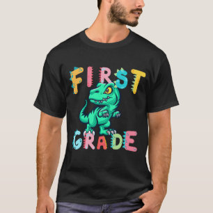 Dino Dinosaur First GRADE Squad School boys T-Shirt