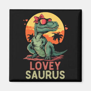 Dino Dinosaur Lovey-saurus T-rex Funny Trex Magnet